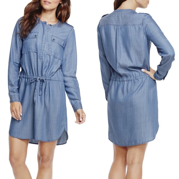 TWO BY VINCE CAMUTO CHAMBRAY SHIRT DRESS! - Picture 1 of 6